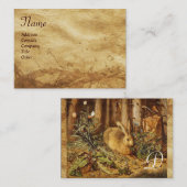 Carte De Visite LE RABBBIT (lièvre jeune) Monogramme (Devant / Derrière)