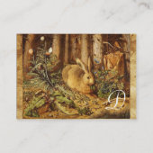 Carte De Visite LE RABBBIT (lièvre jeune) Monogramme (Dos)
