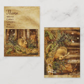 Carte De Visite LE RABBBIT (lièvre jeune) Monogramme (Devant / Derrière)