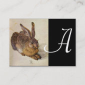 Carte De Visite LE RABBIT ( Jeune lièvre ) Monogramme, perle noire (Dos)