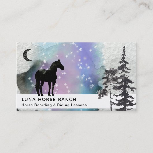 Carte De Visite Le ranch cosmique de cheval de lune de *~* tient (Devant)