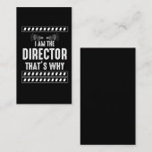 Carte De Visite Le réalisateur du cinéma dit : (Devant / Derrière)