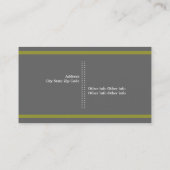 Carte De Visite Le réalisateur gris, blanc, vert olive attire l'oe (Dos)