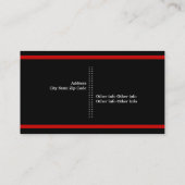 Carte De Visite Le réalisateur noir, blanc, rouge attire l'oeil (Dos)