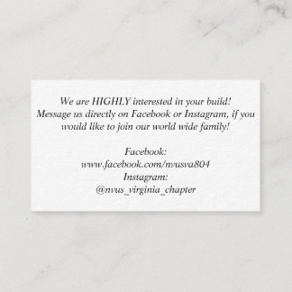 Carte De Visite Le recrutement de NvUS, 3,5" x 2,0", 100