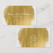 Carte De Visite Le regard simple de peinture d'or composent (Devant / Derrière)