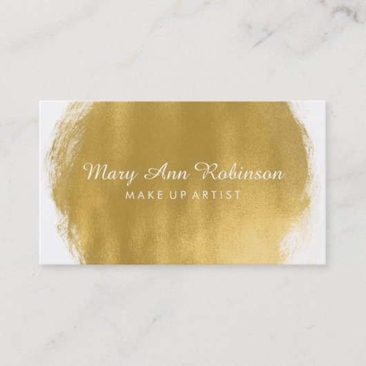 Carte De Visite Le regard simple de peinture d'or composent (Devant)