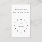 Carte De Visite Le rendez-vous vétérinaire de bureau carde la (Dos)