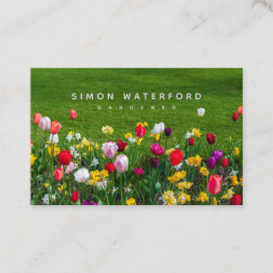 Carte De Visite Le ressort fleurit le jardinier