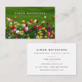 Carte De Visite Le ressort fleurit le jardinier (Devant / Derrière)