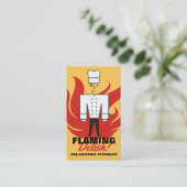 Carte De Visite Le rétro chef masculin vaniteux flambe (Debout devant)