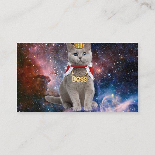 Carte De Visite Le roi chat dans l'espace (Dos)