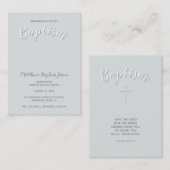 Carte De Visite Le Rosaire du Baptême sur le bleu en poudre (Devant / Derrière)