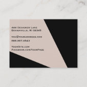 Carte De Visite Le rose abstrait de *~* rougissent feuille d'or (Dos)