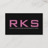 Carte De Visite Le rose chic et la professionnelle élégante noire (Dos)