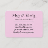 Carte De Visite Le rose de guérisseur de *~* rayonne la main (Dos)