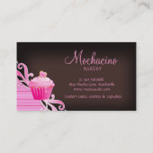 Carte De Visite Le rose de petit gâteau de boulangerie (Dos)