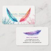 Carte De Visite Le rose turquoise fait varier le pas de la (Devant / Derrière)