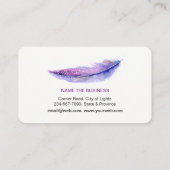 Carte De Visite Le rose turquoise fait varier le pas de la (Dos)