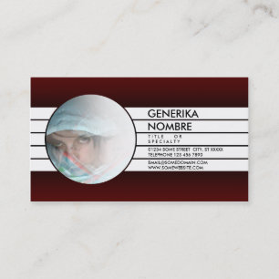 Carte De Visite le rouge foncé s'est fané fenêtre