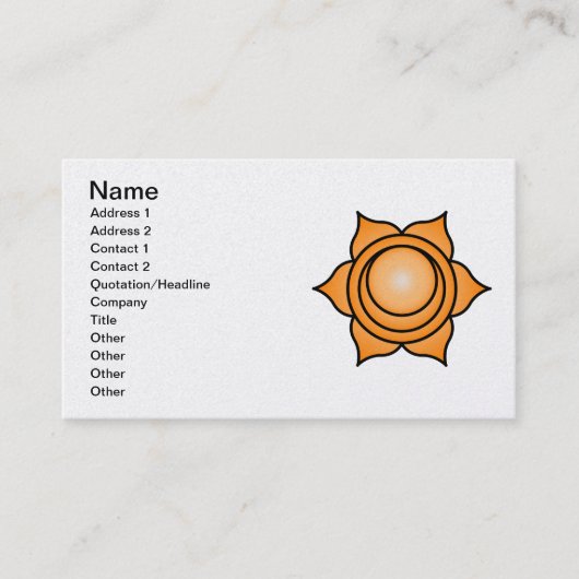 Carte De Visite Le Sacral Chakra (Devant)