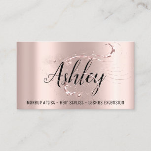 Carte De Visite Le salon de coiffure de maquilleur fouette le lux