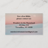 Carte De Visite Le salut simple comme ABC évangile chrétien Outrea (Dos)