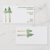 Carte De Visite Le sawtimber trois a classé des pins (Devant / Derrière)