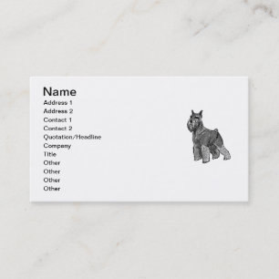 Carte De Visite Le Schnauzer carde le modèle