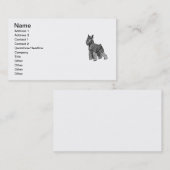 Carte De Visite Le Schnauzer carde le modèle (Devant / Derrière)