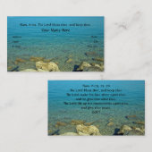 Carte De Visite Le seigneur Bless Thee, vers de bible (Devant / Derrière)