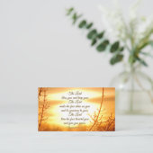 Carte De Visite Le Seigneur Vous Bénisse Numéros 6:24-26 Verse de (Debout devant)