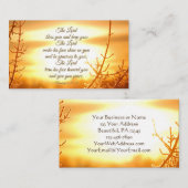 Carte De Visite Le Seigneur Vous Bénisse Numéros 6:24-26 Verse de (Devant / Derrière)