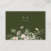 Carte De Visite Le site de l'hibiscus boho pastel tropical (Dos)