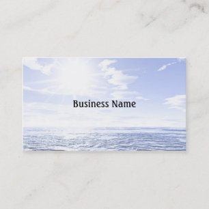 Carte De Visite Le soleil chaud au-dessus de l'océan