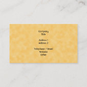 Carte De Visite Le soleil d'été. Couleurs jaunes chaudes (Dos)