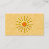 Carte De Visite Le soleil d'été. Couleurs jaunes chaudes (Dos)