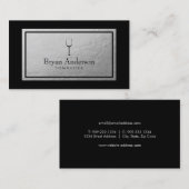 Carte De Visite Le sommelier sommelier Faux Silver Foil (Devant / Derrière)