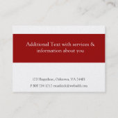 Carte De Visite Le Sophistiqué Carpenter Builder Red Hammer (Dos)