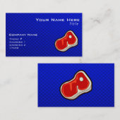 Carte De Visite Le steak du boucher bleu (Devant / Derrière)