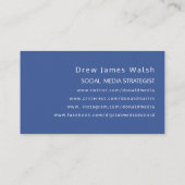 Carte De Visite Le stratège des médias sociaux de Facebook Blue -  (Dos)