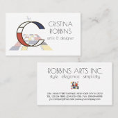 Carte De Visite Le style néoplasticisme art monogramme. Lettre С (Devant / Derrière)