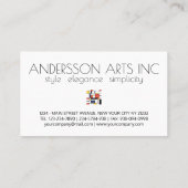 Carte De Visite Le style néoplasticisme art monogramme. Lettre A (Dos)