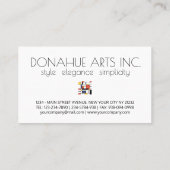 Carte De Visite Le style néoplasticisme art monogramme. Lettre D (Dos)