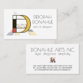 Carte De Visite Le style néoplasticisme art monogramme. Lettre D (Devant / Derrière)