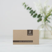 Carte De Visite Le style professionnel minimal moderne a ouvré (Debout devant)