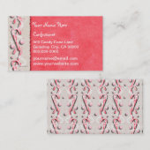 Carte De Visite Le sucre de canne barre le blanc rouge (Devant / Derrière)