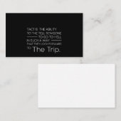 Carte De Visite le tact est la capacité de dire à quelqu'un d'alle (Devant / Derrière)