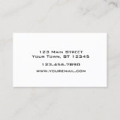 Carte De Visite Le tenue de soirée des hommes (Dos)