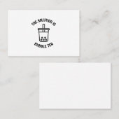 Carte De Visite Le thé à la bulle est la solution (Devant / Derrière)